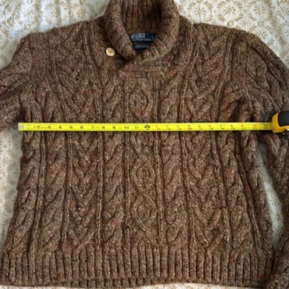 Polo Ralph Lauren Brown Cable Knit Sweater - Picture 4 of 6
